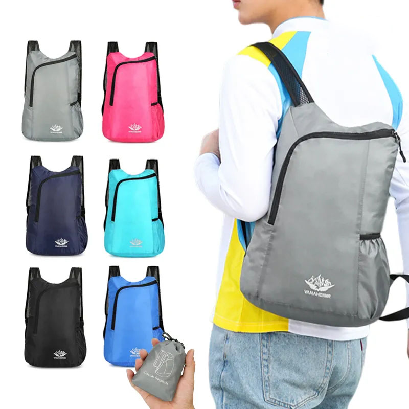 Foldable Backpack Small - 20L Unisex Leichter Outdoor-Rucksack Tragbarer faltbarer