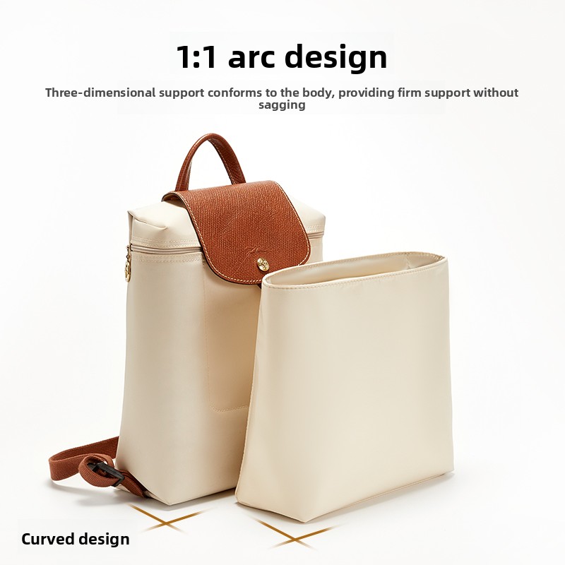 Backpack Insert Organizer - Taschen-Organizer-Einsatz für Longchamp-Rucksack, Nylon-Aufbewahrung, Platin-Taschenunterstützung, Aufbewahrung,