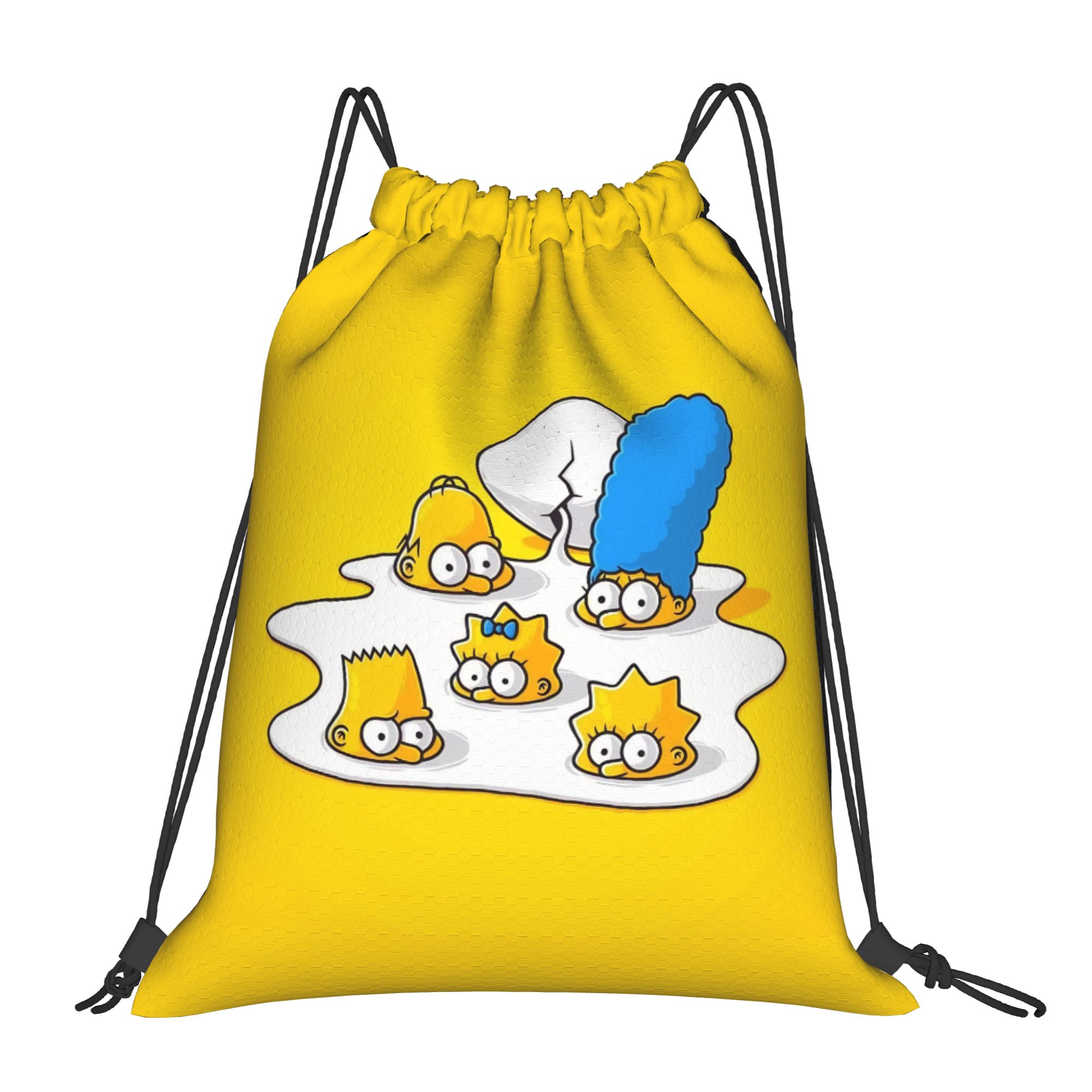 Drawstring Gym Bag - Simpsonsed Cartoon-Rucksack mit Kordelzug, Sporttasche, wasserabweisender