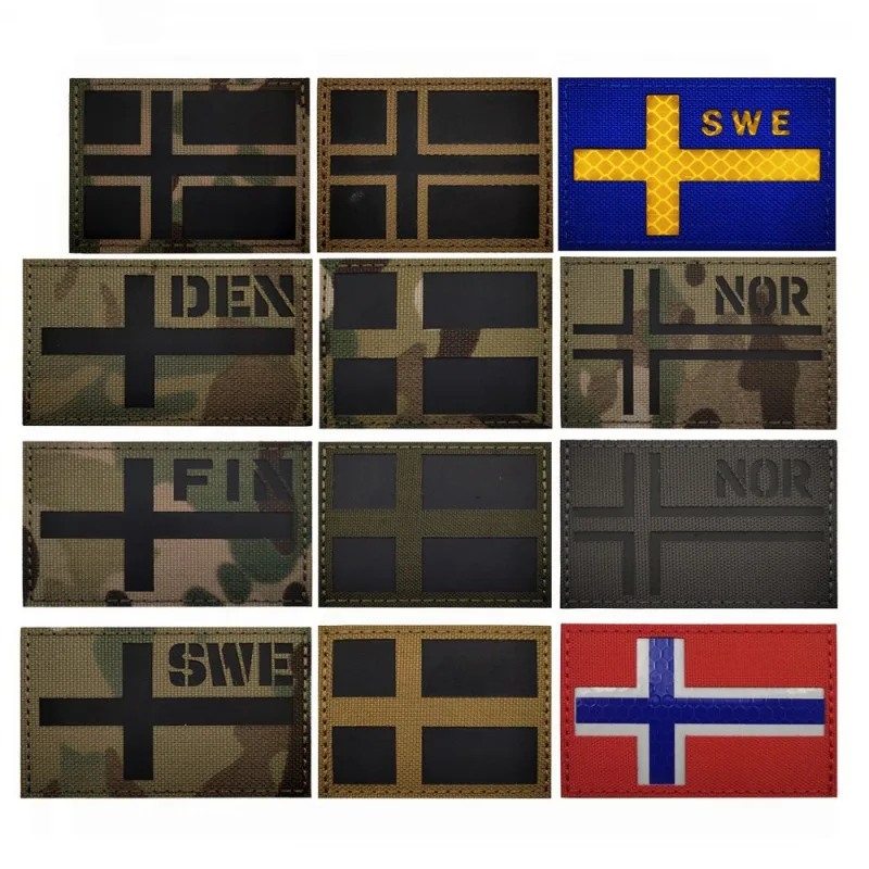 Urban Backpack Tactical - Flagge taktische Patches Norwegen Dänemark Schweden
