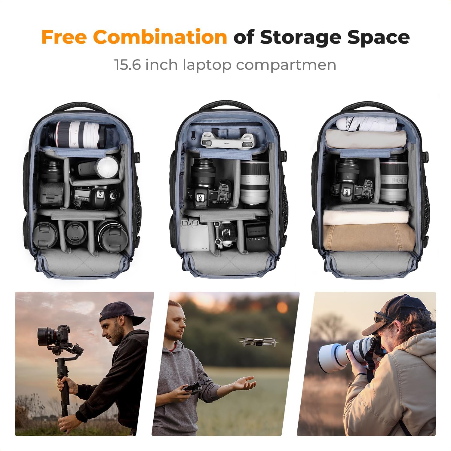 K&F CONCEPT Kamerarucksack, 25 – Laptop Backpack 15.6 Bewertung und Preis