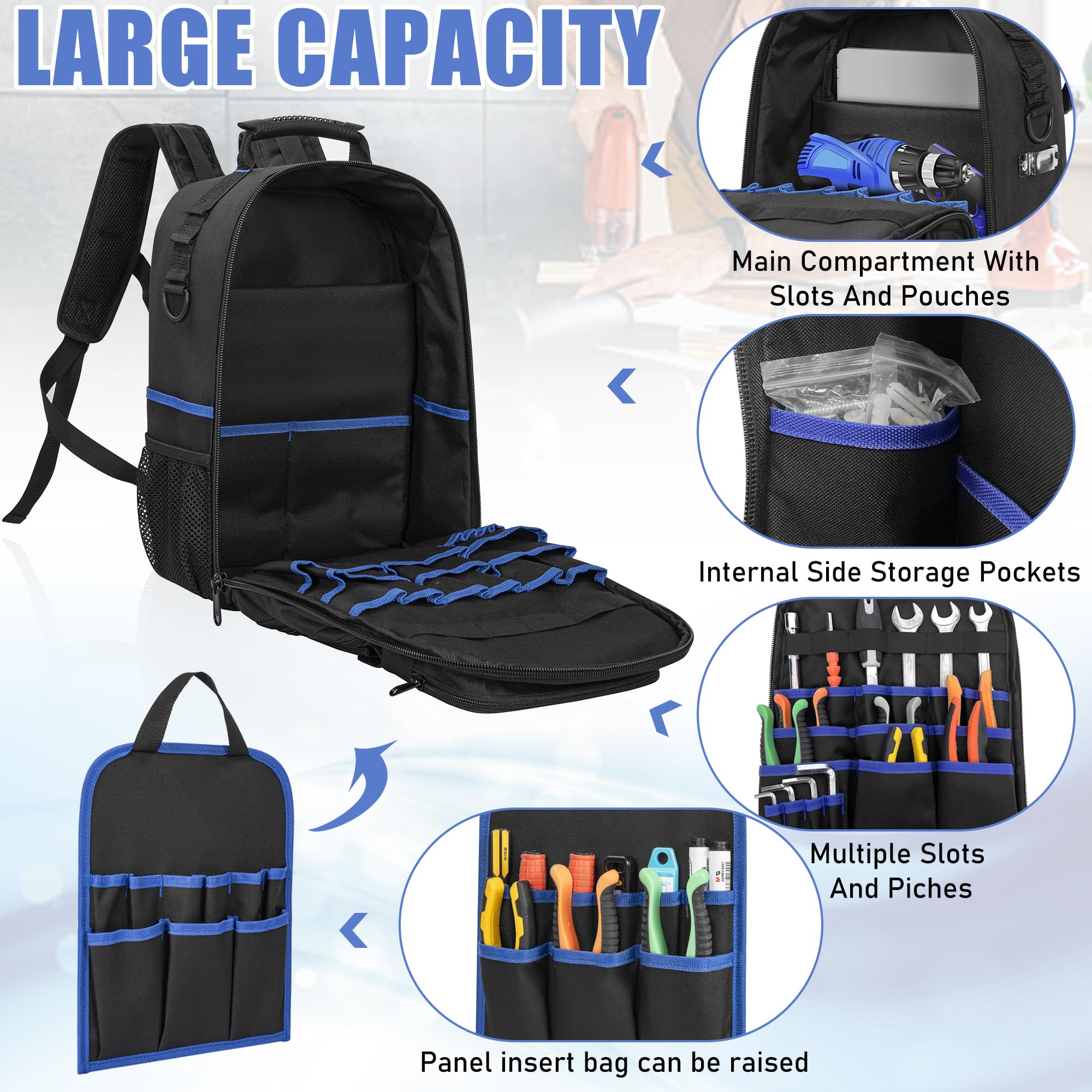 Robuster Werkzeugrucksack mit  – Backpack Insert Organizer Bewertung und Preis