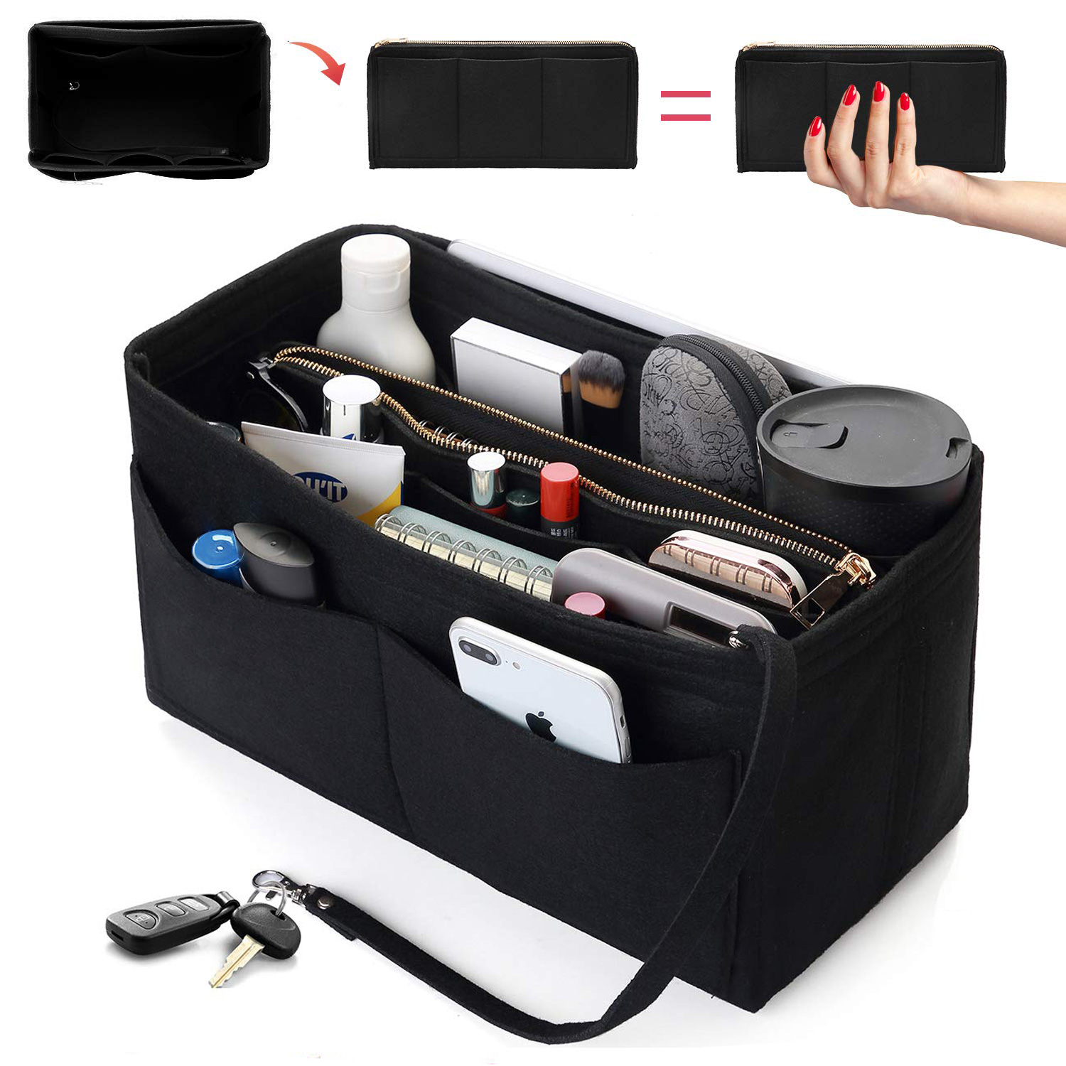 Filz-Geldbörsen-Organizer-Eins – Backpack Insert Organizer Bewertung und Preis